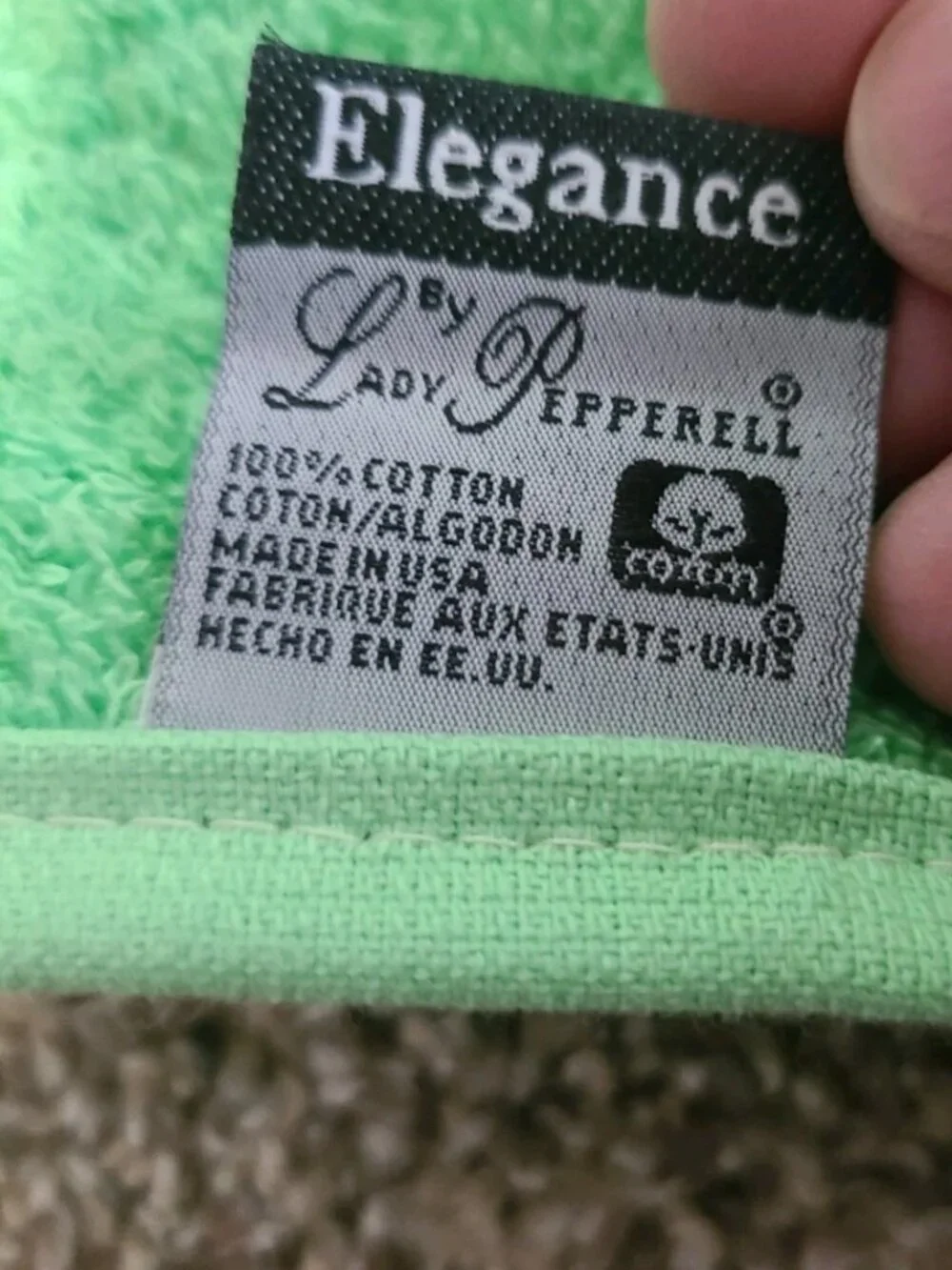 VTG Elegance Lady Pepperell Bath Towel 54